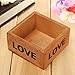 Retro Style Wooden Succulent Plants Square Flower Pot Garden Handmade Planting Flowerpot
