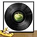 Retro Vinyl LP Record Album Square Frame 30 Centimeter 12 Inch Cover Sleeve Wall Art Display - Black