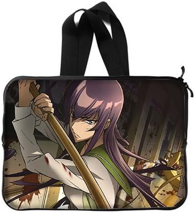 Custom Japanese Hot Anime High School of the Dead Saeko Pattern Laptop Notebook Computer Netbook Soft Neoprene Sleeve Bag Case Cover for Apple Macbook Pro 15 inch(Two Sides)