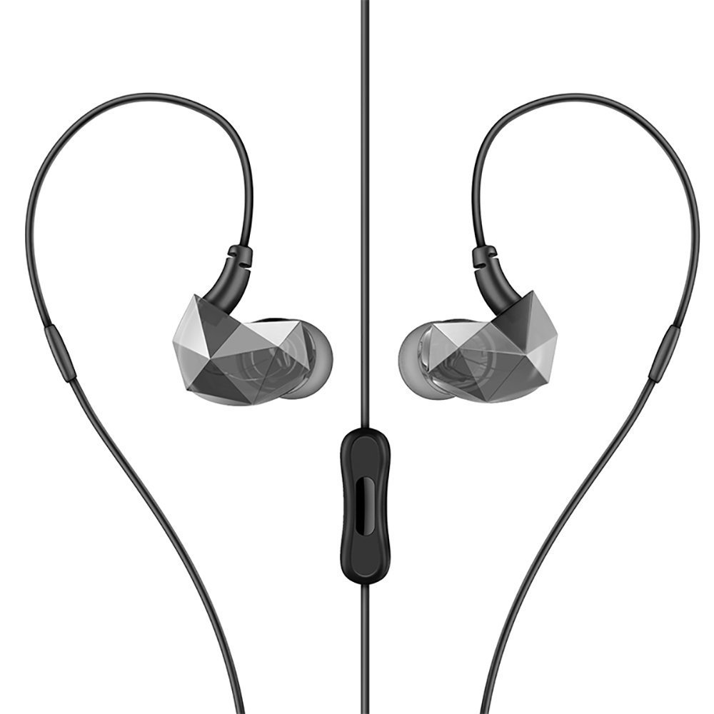 Pevor Wired in-Ear Earbuds Sports Earphones Bass Water Resistant Headphones with Mic Noise Cancelling for Smartphone iPad iPod MP3 HiFi Player