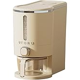 UFORU Rice Dispenser, Rice Storage Container with Measuring Cup for Kitchen Pantry Household, Dry Food Storage Containers Airtight, Sealed Moisture Proof, 11 Lbs
