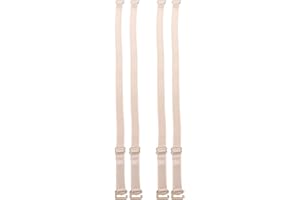 LALAFINA 2 Pairs Nude Elastic Bra Straps 1cm Wide Non-slip Adjustable Removable Underwear Accessories