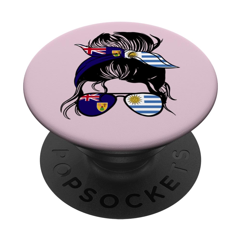 Half Turks and Caicos half Uruguayan Turks & Caicos Uruguay PopSockets Swappable PopGrip
