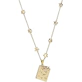 JUN MEIR'S 18K Gold Plated Book Pendant Necklace for Women, Birthday Anniversary Jewelry Gifts for Wife, Mom, Best Friend