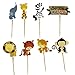 Fashion 24 Count Zoo Animal Cupcake Toppers Picks, Puffy Picks, Cake & Party Decoration