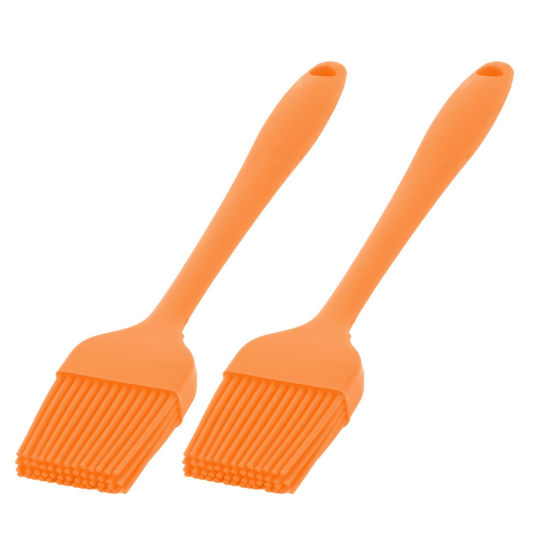 Sourcingmap Silicone Home Kitchen Cookie Cake Baking Tool Cream Oil Pastry Brush 2pcs Orange