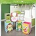 NEWSTYLE Foldable Kids' Toy Storage Bin Box - Cartoon Children Toys Chest and Closet Organizer (Smiling Monkey)