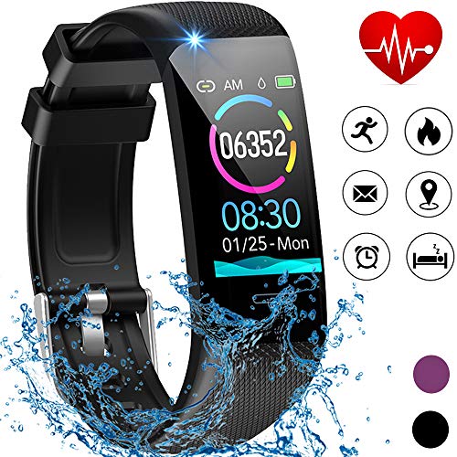 قیمت و خرید Beaulyn Fitness Tracker HR ، ردیاب فعالیت با مانیتور ضربان قلب  ، مانیتور خواب ، کالری ، پمپومتر ، ساعت هوشمند ضد آب IP67 برای تلفن های  آندروید و