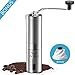 JOYSTAR Aerop Manual Bean Ceramic Conical, 3 Cup Coffee, Burr Drip French Press Aeropress Espresso Grinder Ha, 4.8'' x 4.8‘’ x 7‘’, Silver