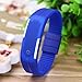 Padgene LED Wrist Watch - Silicone Rubber Gel Jelly Unisex Bracelet, Digital Band, Indigo