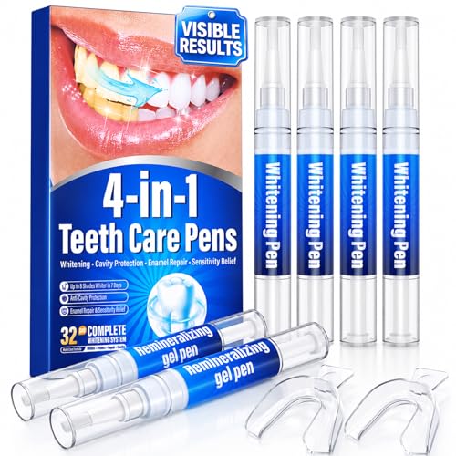 Teeth Whitening Pen Kit - 35% Carbamide Peroxide, Stain Removal, 4 Whitening