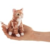 Folkmanis Mini Orange Tabby Cat Finger Puppet