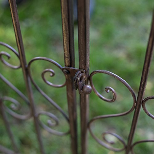 Gated Hodgson Garden Metal Arbor with Matching Trellis - Thumbnail 6