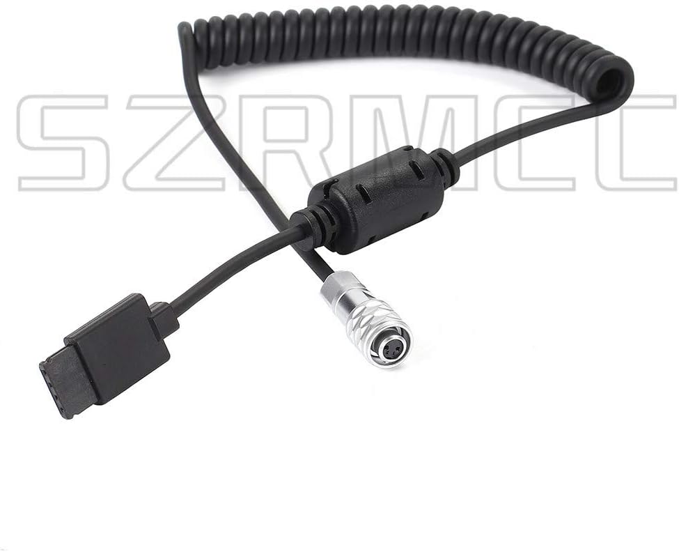 SZRMCC BMPCC 4K 6K Power Cable for DJI Ronin S Gimbal to Weipu SF610 2 Pin Female BMD Blackmagic Pocket Cinema Camera 4K (Coiled Cable)