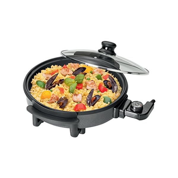 Quest 35500 40cm Multi-Function Electric Cooker Pan with Lid/Adjustable Thermostatic Control/Non-Stick Aluminium…