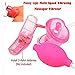 AVIVROSE Pump My Juicy Clit Pussy Lips Multi Speed Vibrating Bullet with Suction Cup (Pink)