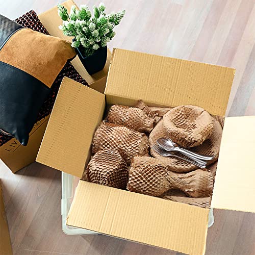 SZSYumUnion - Honeycomb Quilted Packaging Paper Roll, Perforated Packaging, Packaging Wrapping for Home Moving, Tearable Shipping, Bubble Wrap Alternative (30cmX30m)