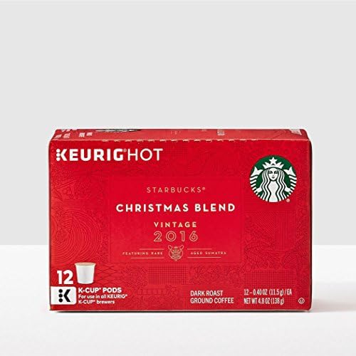 Starbucks Christmas Blend Vintage 2016 K-cups for Keurig Coffee Machines - 12 Count (Pack of 2)