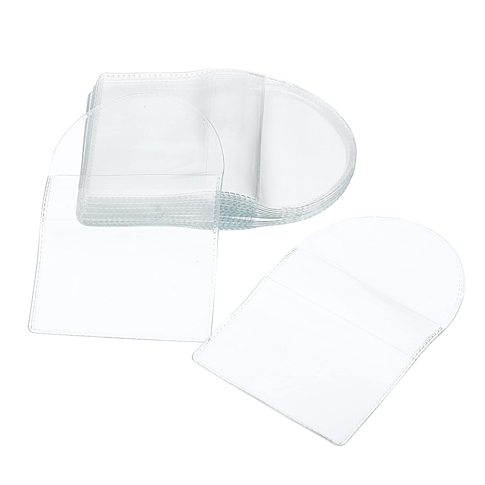 PATIKIL 2.6" x 2.6" Coin Sleeves Holders, 100 Pack Pocket Coin Flip Single Coin Protector Pouch for Coins Jewelry Small Items, Clear