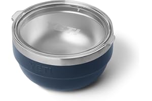 YETI Rambler Bowl, Vacuum Insulated, Stackable and Nestable Stainless Steel Bowl with Lid, 1 Quart, Navy
