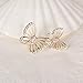 sourjas Gold Hollow Butterfly Brooch Clear Crystal Brooch Pins Elegant Women Girl Jewelry for Wedding Party