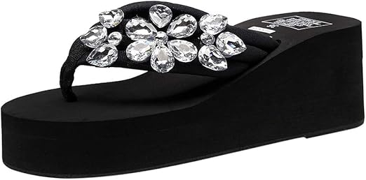 rhinestone flip flops amazon