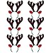 Fascigirl Christmas Antlers Headband, 6Pcs Xmas Headbands for Girls Christmas Party Hair Hoop Holiday Decorations Hair Accessories Birthday Gifts