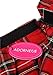 Adorneve Women's Geometrical Printed Vintage Pleated Flared Midi Skirt,plaid,L