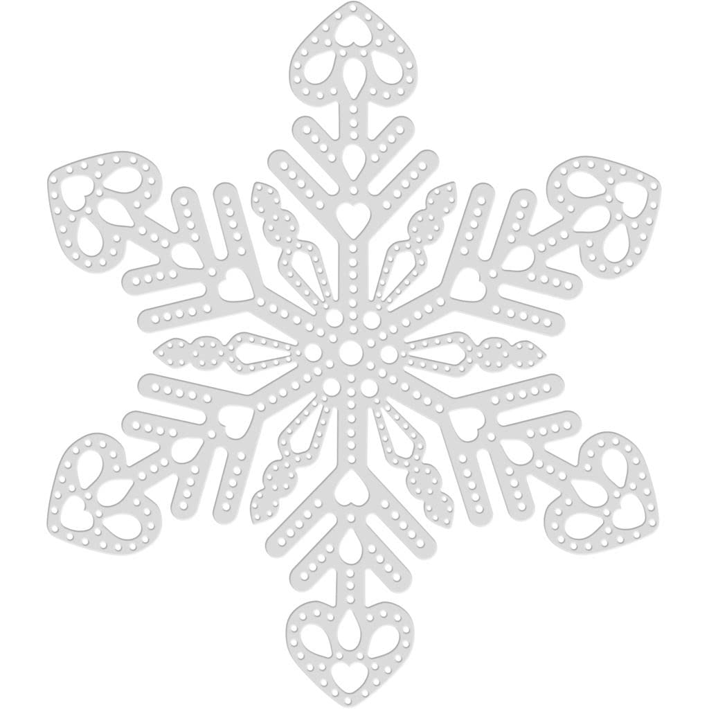 Large Pricked Snowflake Sweet Dixie Cutting Die,Silver