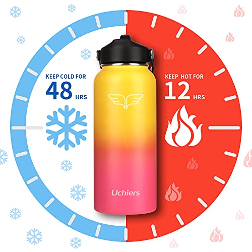 Uchiers 32 oz Insulated Water Bottle Stainless Steel Water Bottles