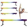 Sealoha 6ft Ultrasimple Adjustable&Foldable Balance Beam,High-Low Floor Beam Suede Gymnastics Equipment,No Tool Require, Gymnastics Beam for Training&Professional HomeTraining