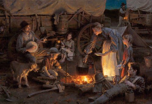 Amazon.com : "Oregon Trail Family, 1848" - Morgan Weistling - Western Art  (Limited Edition Canvas) : Everything Else