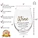 Wine Because it Makes Dumb People Sound Smarter | Funny Wine Glass | Stemless Wine Goblet | Perfect Wine Accessory | Unique Gift for Wine Lover, Best Friend, Bachelorette Party, Novelty Gift