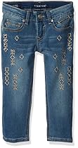 Vigoss Big Girls' Embro and Studed Crop, Freezer Blue, 7
