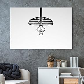 Canvas Wall Art Sports Theme - Basketball Stand Viewed from Below - Giclee Print Gallery Wrap Modern Home Art Ready to Hang - 12x18 inches