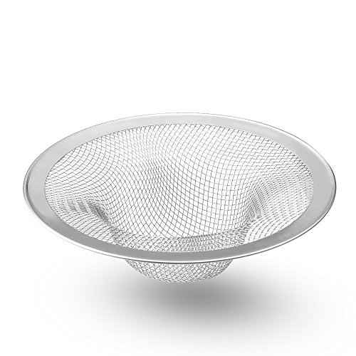 2 pcs Heavy Duty Stainless Steel Slop Basket Filter Trap, 2.75" Top / 1" Mesh Metal Sink Strainer,Perfect for Kitchen Sink/Bathroom Bathtub Wash basin Floor drain balcony Drain Hole