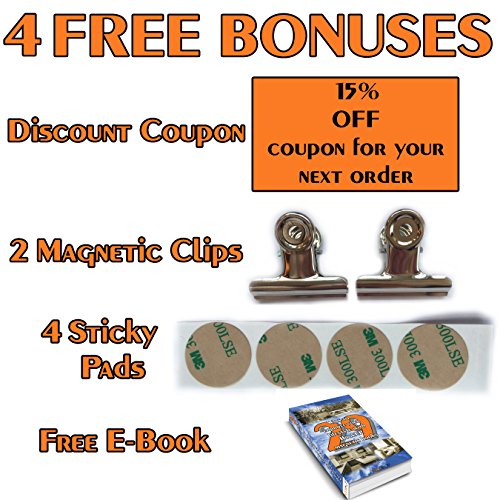 Super Strong Neodymium Magnetic Hooks Pack Of 4 Command Strips