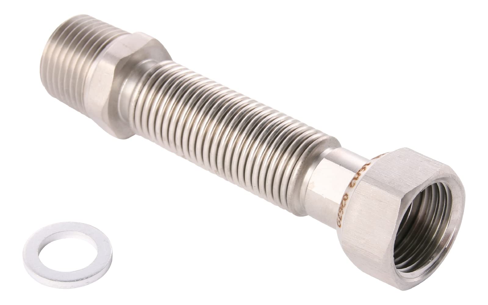Sanitop-Wingenroth Stainless Steel Flex Pipe, R1, Flexible Connection, Length Adjustable 200-410 mm, Universal Connection, 27013 7