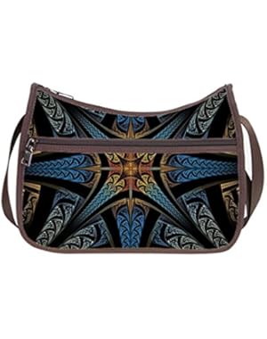 JIUDUIDODO Oxford Fabric Custom Delicate Fractal Cross Body Hobo Handbags Casual Bags (Twin Sides)