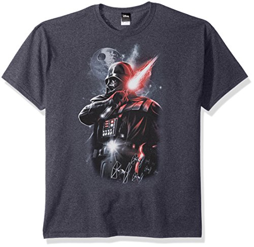 Star Wars Men's Dark Lord Darth Vader Graphic Shirt, Navy Heather, Large