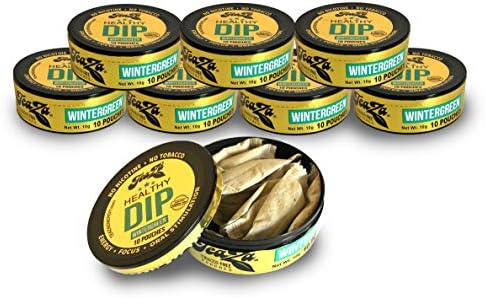 Amazon Com Teaza Herbal Energy Wintergreen Pouches Nicotine Free Pouches Made With Green Tea Energy Dip Pouches 8 Pack Health Personal Care