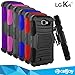 LG K4 2016 Case, LG Optimus Zone 3 Case, LG Spree Case, LG Rebel LTE Case, CellJoy [Ultra Rugged Hybrid] ((Shock-Proof)) Protection Cover {Kickstand} [Locking Swivel Belt Clip Holster Combo] (Black)