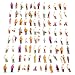 Yothfly 100 x Building Layout Model People Train 1:100 HO Scale Gauge Hand Painted Figures Passenger
