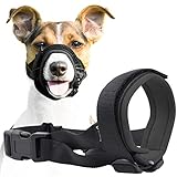 Gentle Muzzle Guard for Dogs - Prevents Biting and Unwanted Chewing Safely Secure Comfort Fit - Soft Neoprene Padding – No More Chafing – Training Guide Helps Build Bonds with Pet (XL