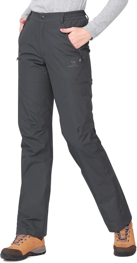 CAMEL CROWN Women's Snow Ski Pants Insulated Fleece Lined Waterproof Windproof Outdoor Sports
