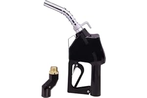 GIAYOGO 3/4" Black NPT Automatic Shut-Off Fuel Nozzle,Fuel Hose Swivel,High Flow,BP Hand Guard,Hanging Hook 13/16"Spout,16GPM,Fuel Transfer Pump Nozzle,Cold Weather Applications,for Diesel,Gasoline