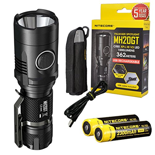 Nitecore mh20gt 1000 lumens usb rechargeable long throw…