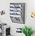 EasyPAG 5 Pocket Mesh Hanging Wall File Organizer, Easily File Managment and Classification, Space Saving Wall Mount Filing Holder for Office Home Classroom, Silver