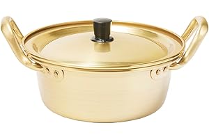 xenoz Korean Ramen Pot Aluminum Cooking Pot Lightweight Noodle Cooker with Lid for Ramen Soup Dorm Cooking Small Kitchen Made