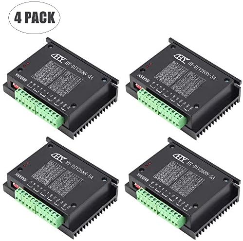 4 Pack TB6600 0.2-5A Stepper Motor Driver CNC Controller, Stepper Motor Driver Nema tb6600 Single Axes Two Phase Hybrid Stepper Motor for CNC